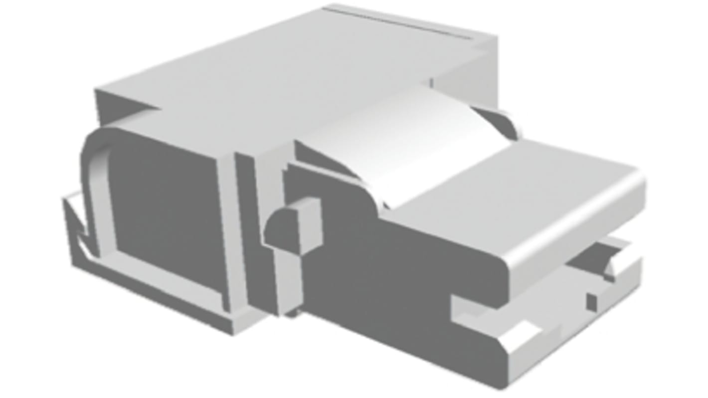 TE Connectivity, Positive Lock .250 Mk II 1 Way Nylon Crimp Terminal Housing, 6.35mm Tab Size, Natural