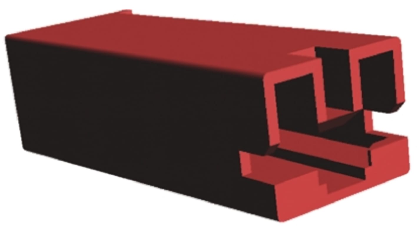 TE Connectivity, Positive Lock .250 Mk II 1 Way Nylon Crimp Terminal Housing, 6.35mm Tab Size, Natural