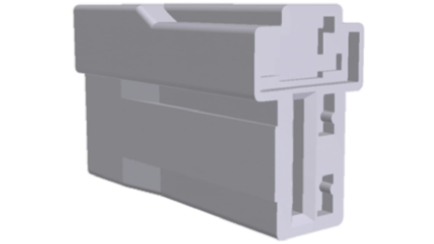 TE Connectivity, Positive Lock .250 Mk II 2 Way Nylon Crimp Terminal Housing, 6.35mm Tab Size, Natural