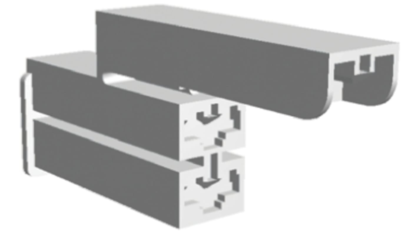 TE Connectivity, Positive Lock .187 Mk II 3 Way Nylon Crimp Terminal Housing, 6.35mm Tab Size, Natural