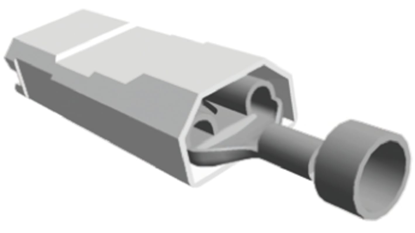 TE Connectivity Ultra-Pod Natural Insulated Female Crimp Receptacle, 6.35 x 0.81mm Tab Size, 0.8mm² to 2mm²