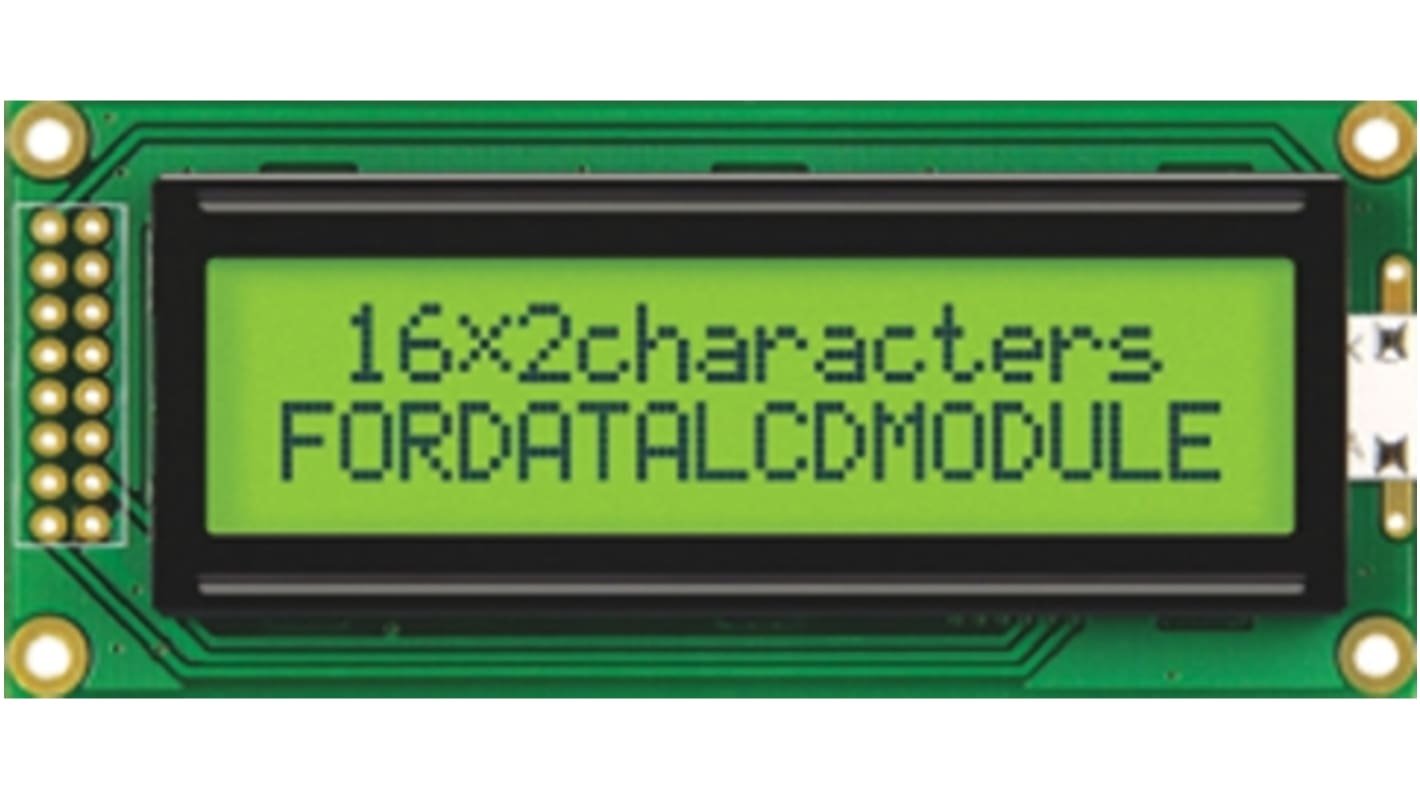 Display monocromatico LCD Fordata, Alfanumerico, 2x16 caratteri