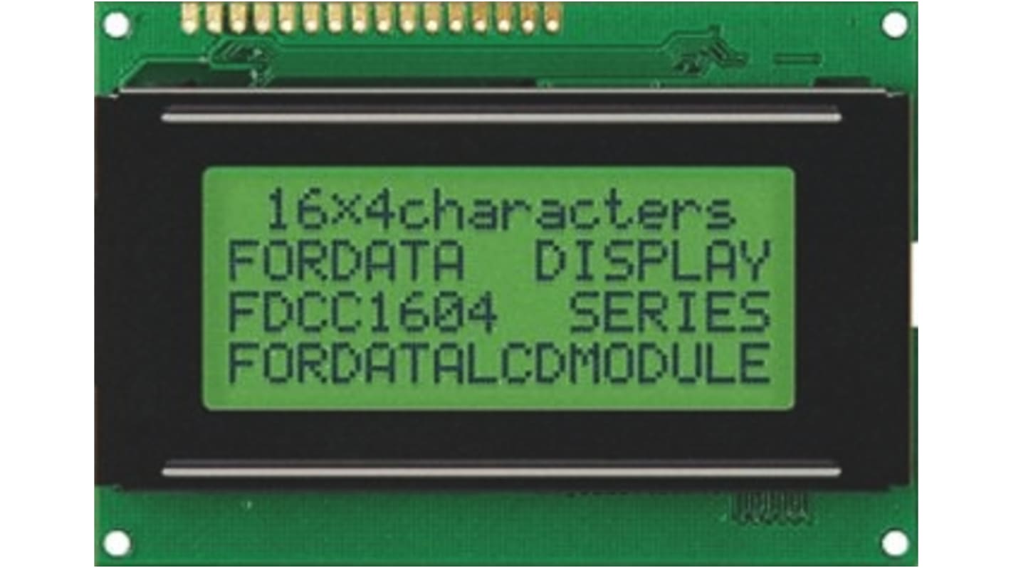 Display monocromatico LCD Fordata, Alfanumerico, 4x16 caratteri