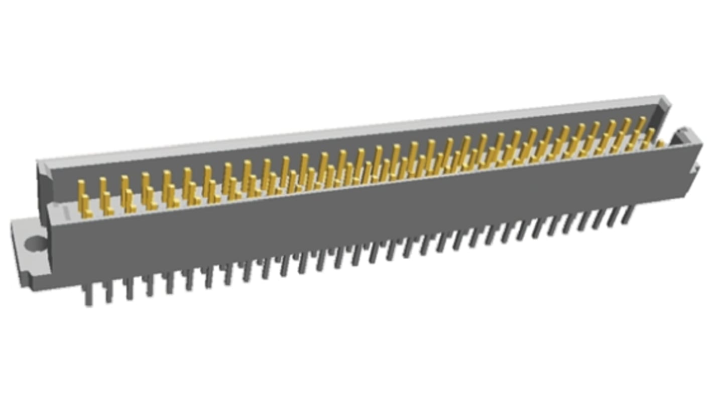 TE Connectivity Eurocard 96 Way 2.54mm Pitch, Type R Class C2, 3 Row, Straight DIN 41612 Connector, Plug