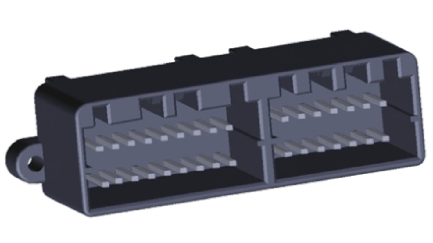 TE Connectivity MULTILOCK 040 II Series Straight Through Hole Mount PCB Socket, 36-Contact, 2-Row, 2.5mm Pitch, Solder