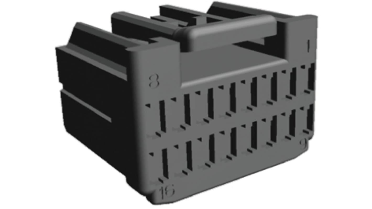 TE Connectivity, Multilock .040 .070 Hybrid Automotive Connector Plug 16 Way 917981-6