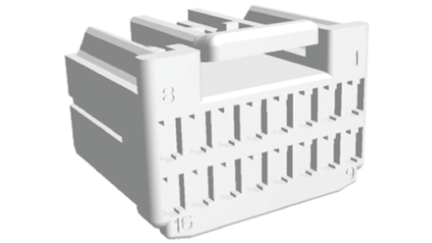 TE Connectivity, Multilock .040 .070 Hybrid Automotive Connector Plug 16 Way 917981-1