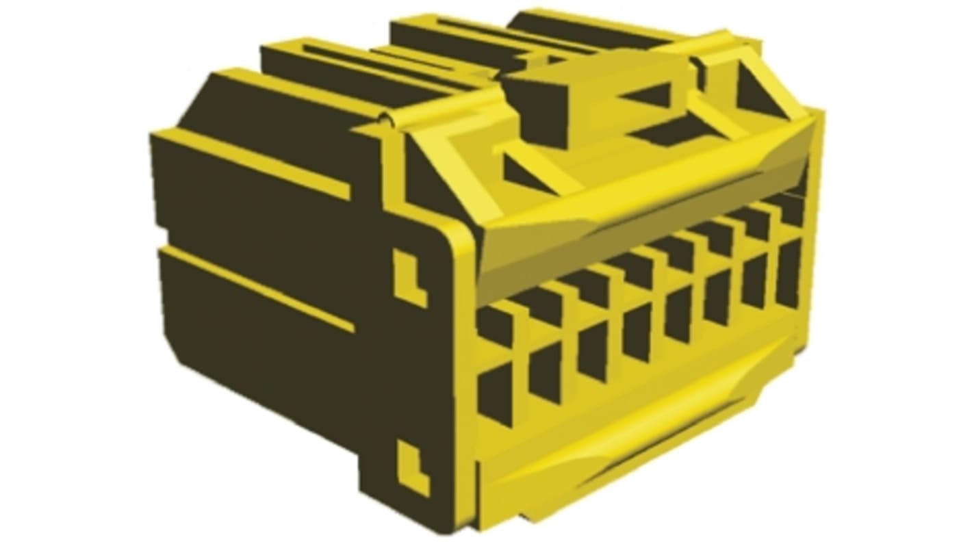 TE Connectivity, Multilock .040 .070 Hybrid Automotive Connector Plug 16 Way 174514-7