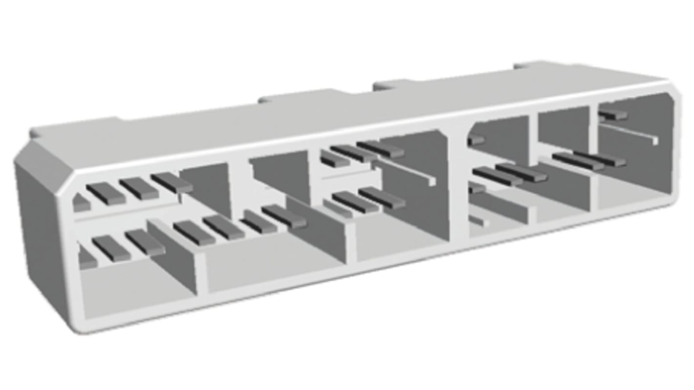 TE Connectivity MULTILOCK 070 Series Straight Through Hole Mount PCB Socket, 30-Contact, 2-Row, Solder Termination