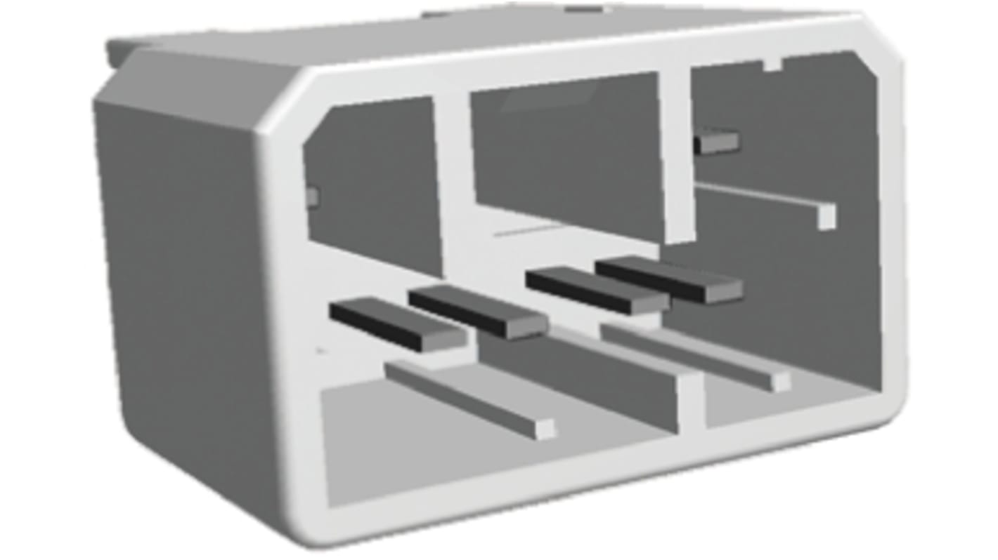 TE Connectivity MULTILOCK 070 Series Straight Through Hole Mount PCB Socket, 8-Contact, 2-Row, 3.5mm Pitch, Solder