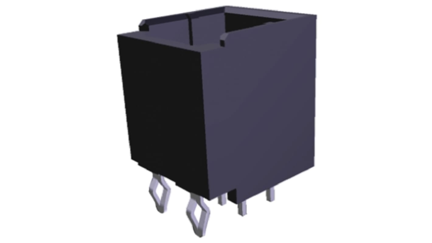 TE Connectivity Dynamic 1000 Series Straight Through Hole PCB Header, 4 Contact(s), 2.5mm Pitch, 2 Row(s), Shrouded