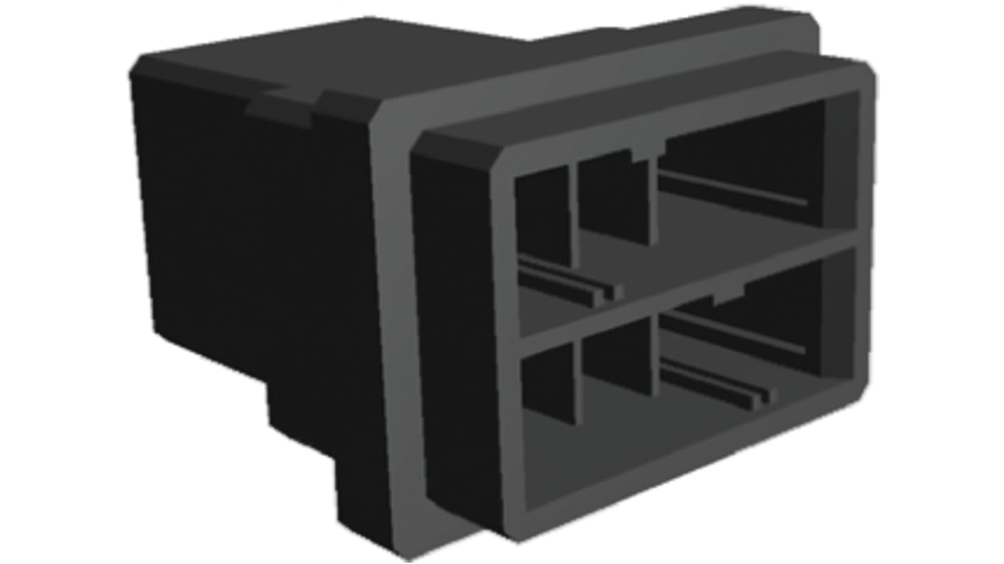 TE Connectivity, Dynamic 3000 Male Connector Housing, 5.08mm Pitch, 6 Way, 2 Row