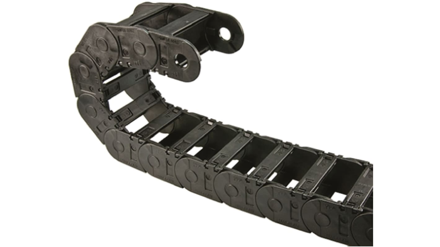 Igus 2600, e-chain Black Cable Chain - Flexible Slot, W116 mm x D50mm, L1m, 125 mm Min. Bend Radius, Igumid G