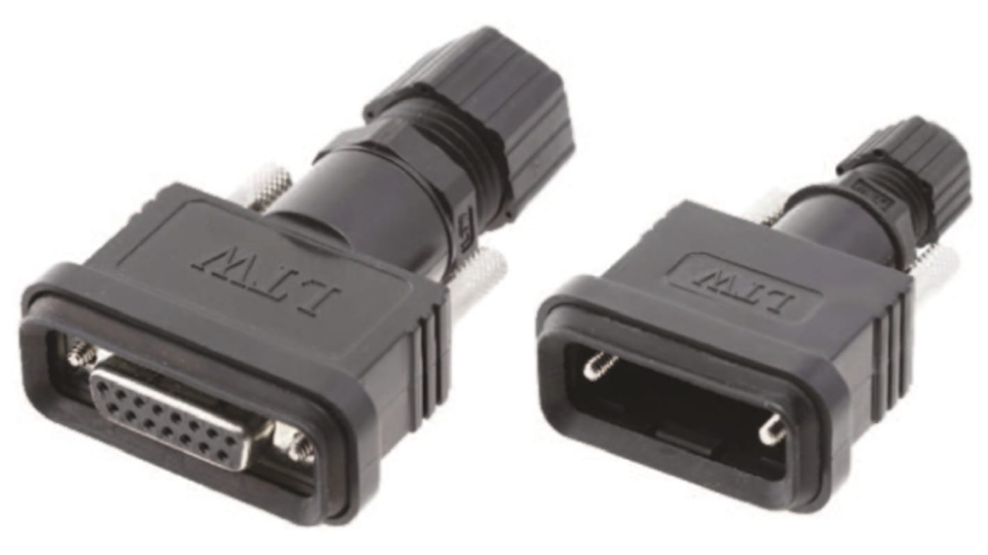 Conector D-sub Amphenol Industrial, Serie SDB, Recto D-Sub impermeable, Montaje de Cable, Macho, Terminación Soldador
