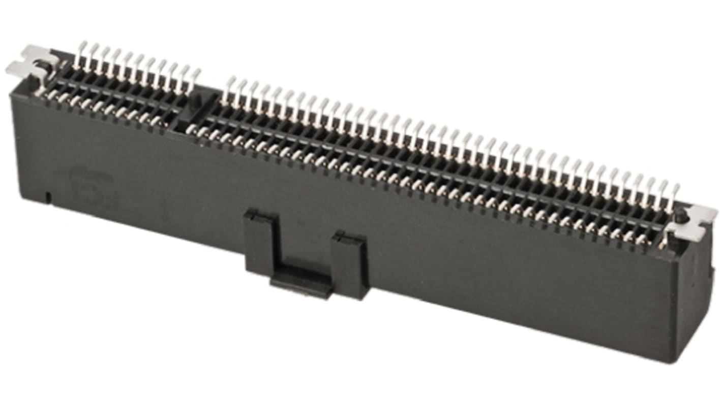 Amphenol FCI Female Edge Connector, Surface Mount, 98-Contacts, 1mm Pitch, 2-Row, Solder Termination