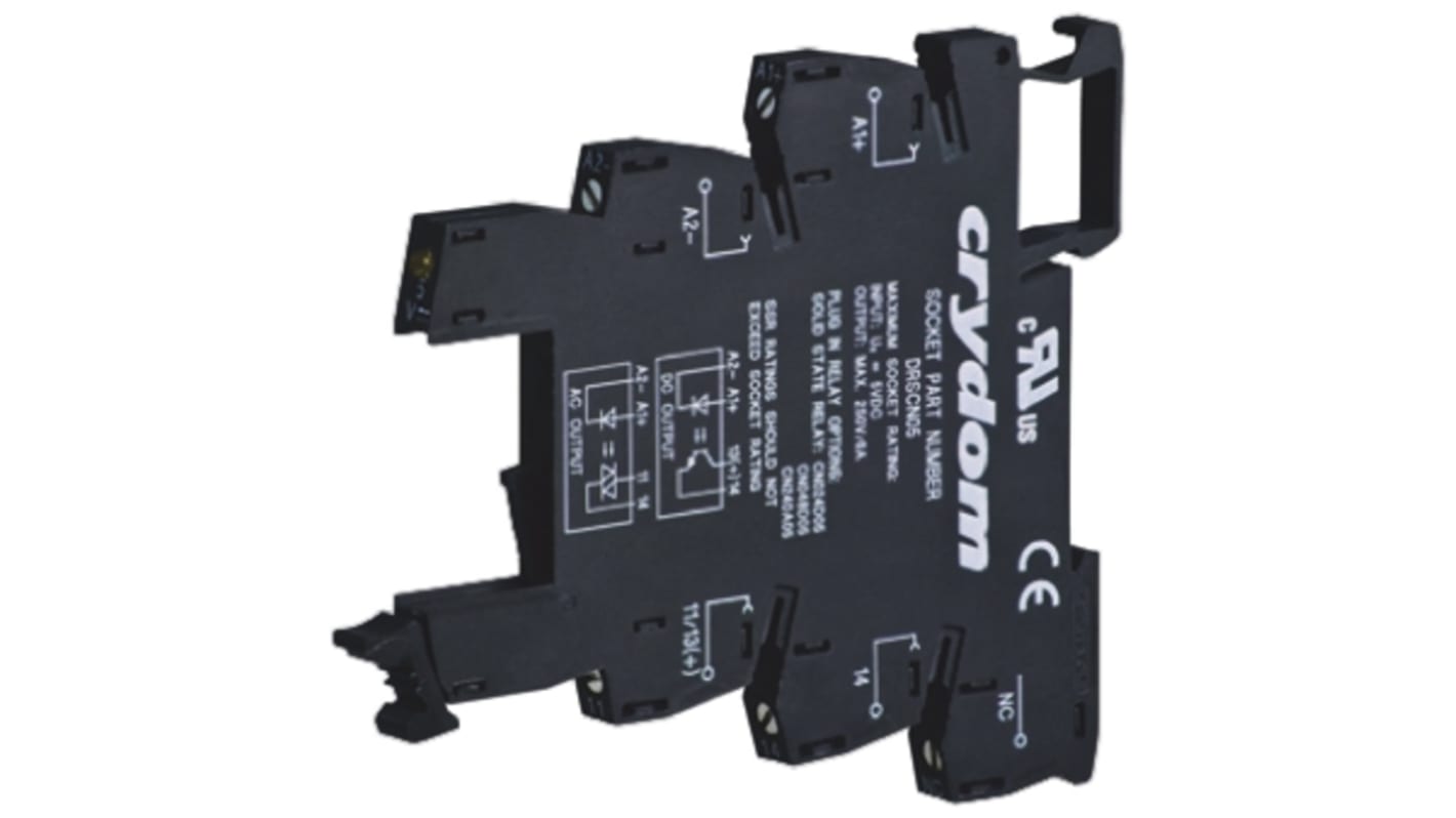 Sensata Crydom 24V dc DIN Rail Relay Socket, for use with CN Series