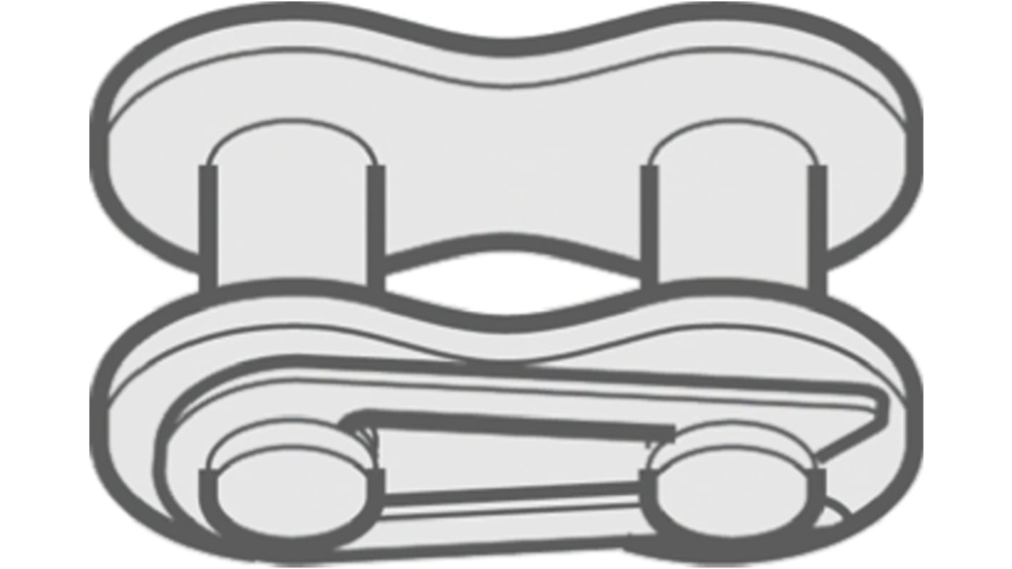 Renold Renold (Blue Box) 12B-1 Simplex Chain Connecting Link Steel Roller Chain Link