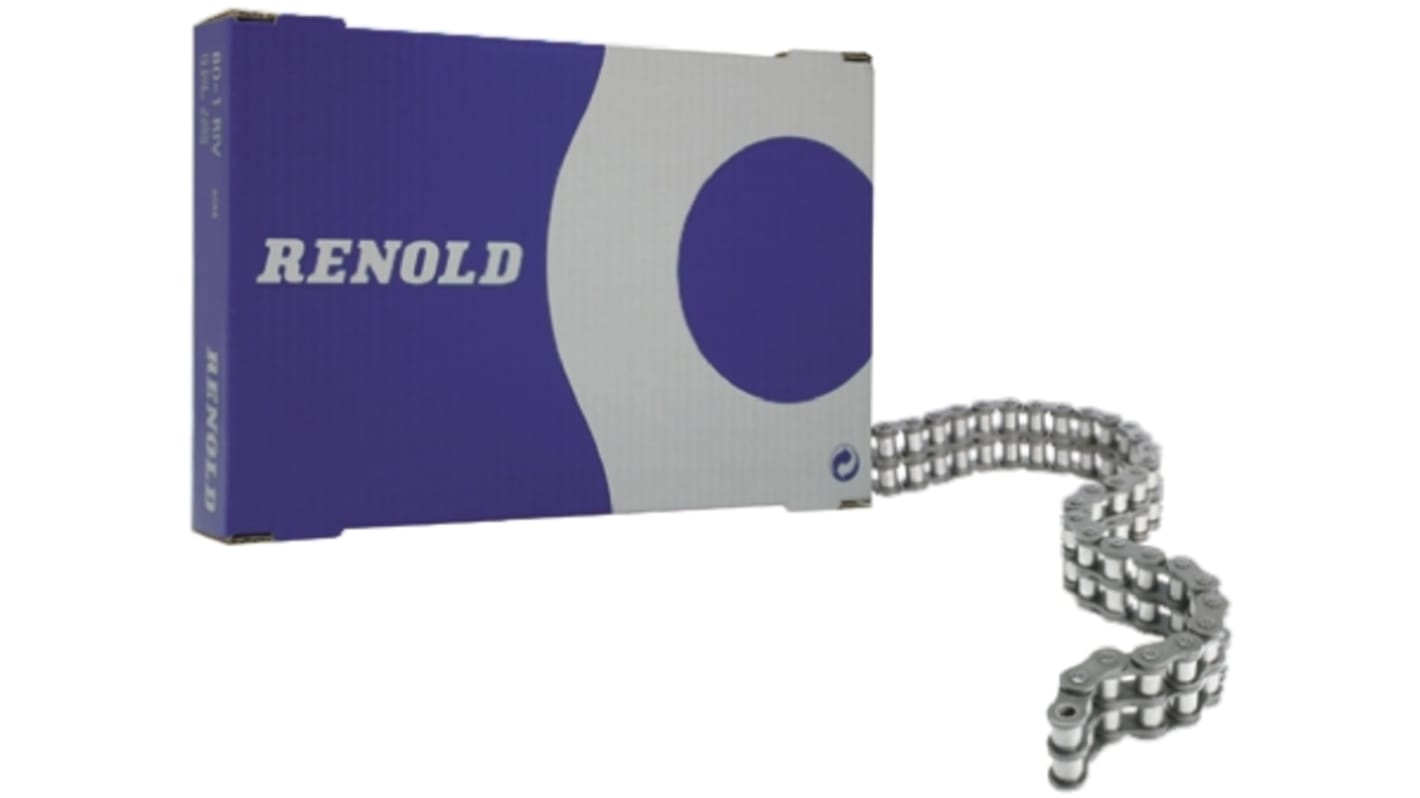 Renold 50-2 Duplex Roller Chain, 3m, Renold (Blue Box)