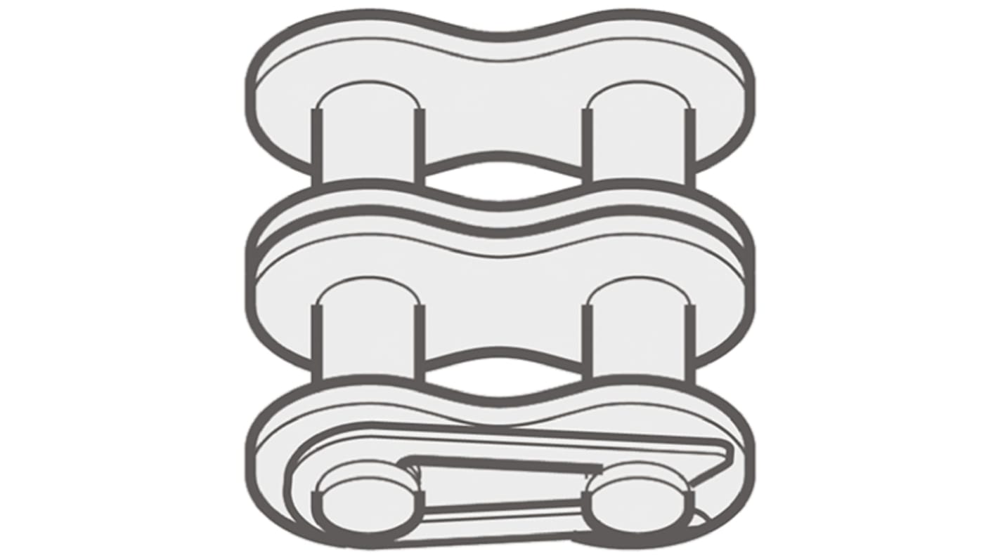 Maglia per catene a rulli, Renold 10B2S26, catena tipo 10B-2, in Acciaio