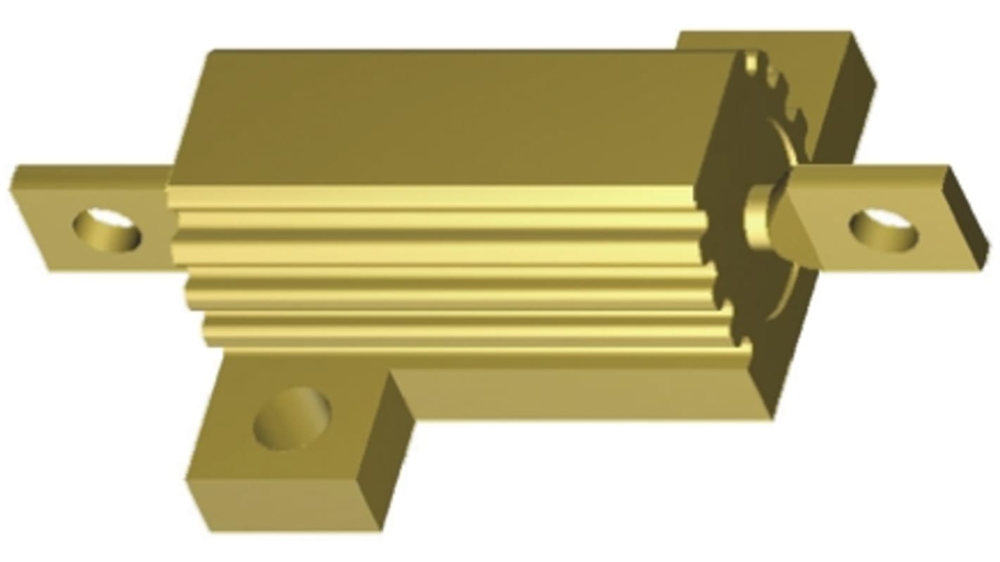 Resistencia de montaje en panel TE Connectivity, 1Ω ±5% 10W, Con carcasa de aluminio, Orejeta de Soldadura, Bobinado