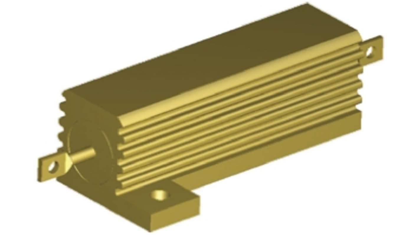 Resistencia de montaje en panel TE Connectivity, 75Ω ±5% 50W, Con carcasa de aluminio, Orejeta de Soldadura, Bobinado