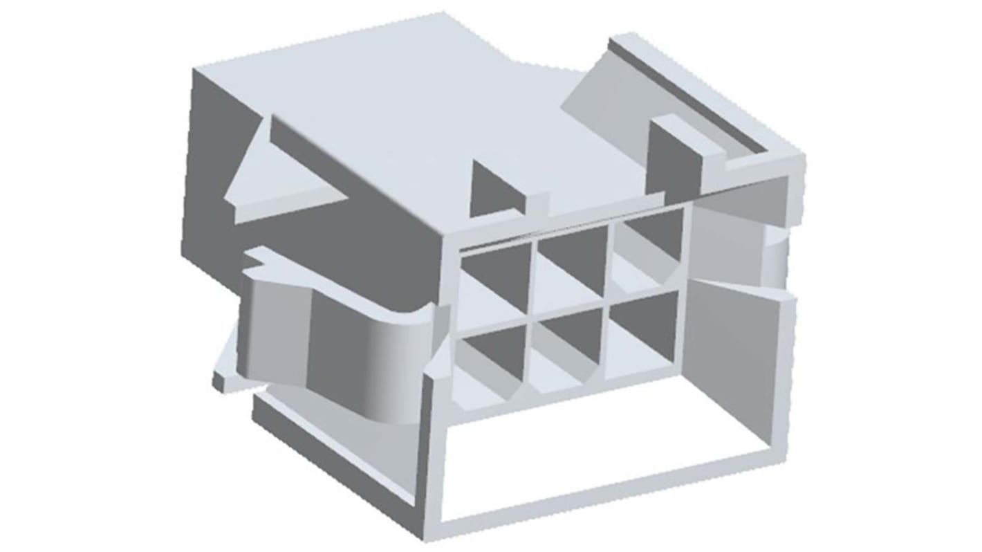 Molex, Mini-Fit BMI Male Connector Housing, 4.2mm Pitch, 6 Way, 2 Row