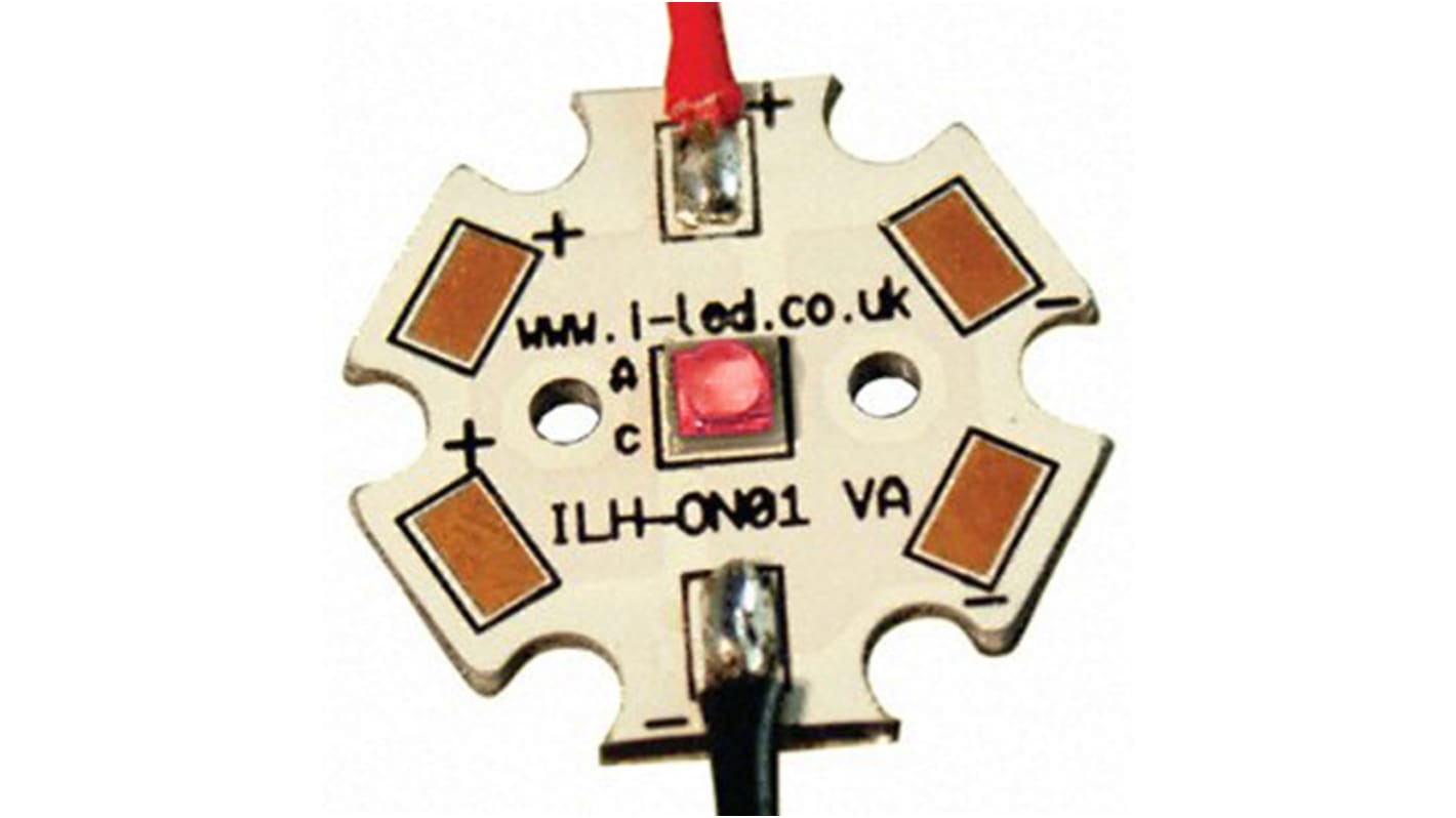ILS ILH-ON01-RED1-SC201-WIR200., OSLON1 PowerStar LED Array, 1 Red LED