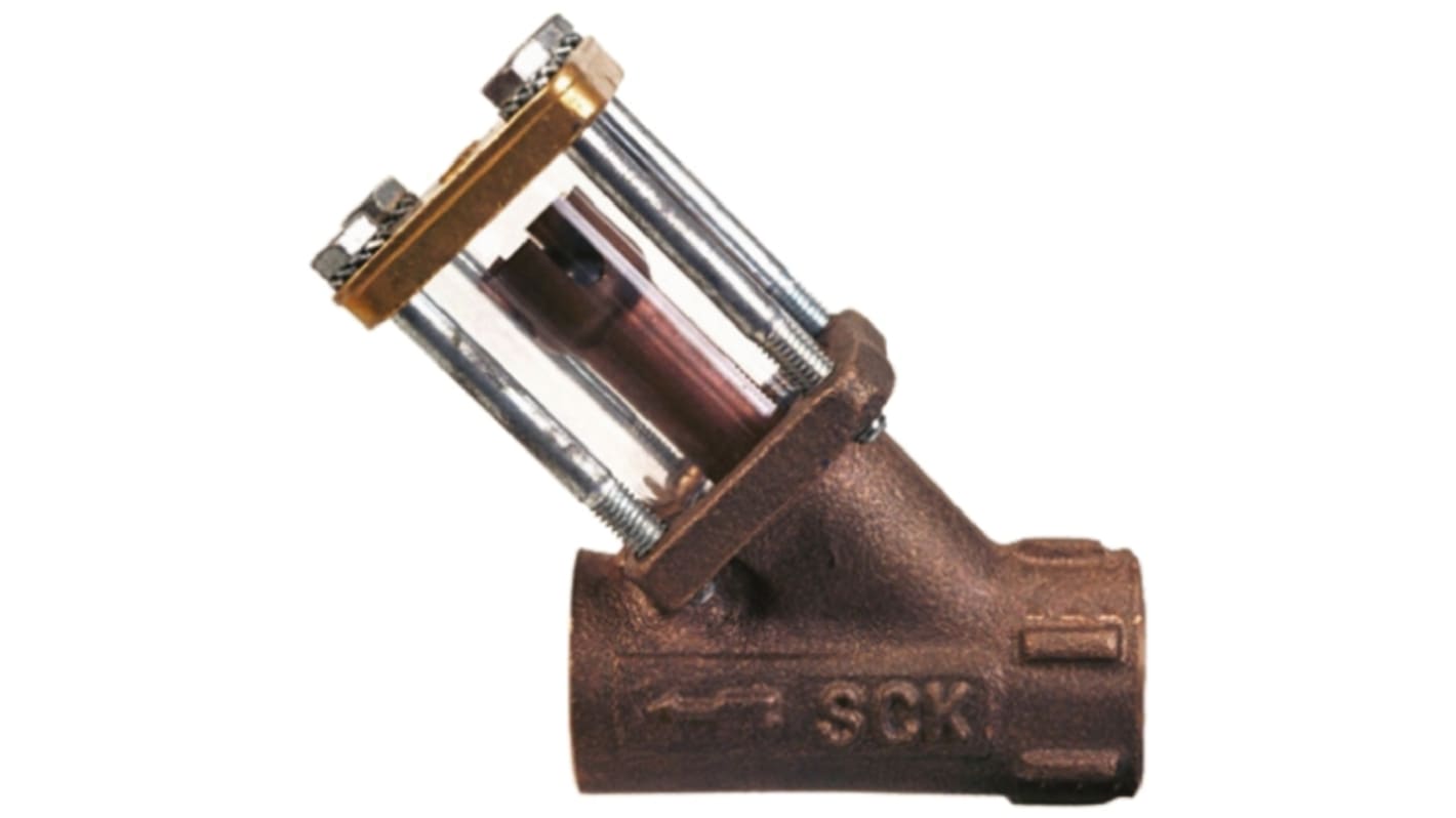 RS PRO Bronze Sight Glass Non Return Valve, BSP 1/2in, 10 bar
