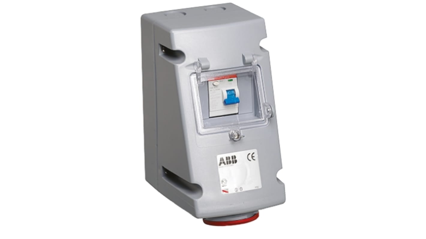 RCD ABB Critical & Safe Femmina, 3P + N + E, 32A, Montaggio a muro