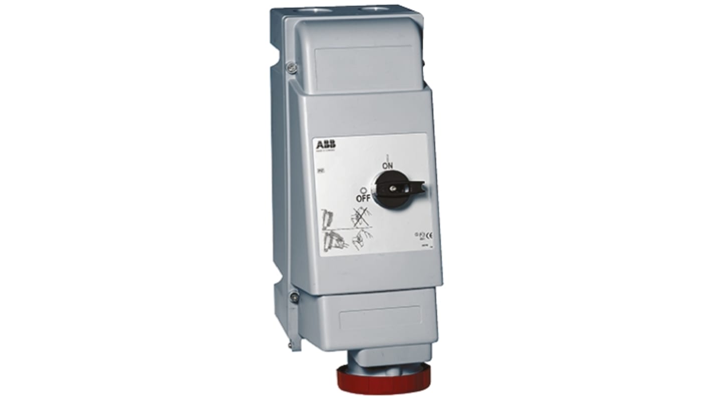 Amphenol Industrial Switchable IP67 Industrial Interlock Socket 3PN+E, Earthing Position 6h, 63A, 415 V