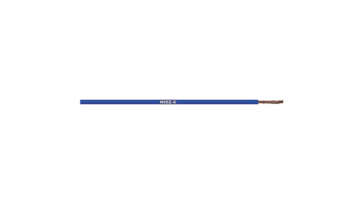 Lapp ÖLFLEX® H05Z-K 90° Series Blue 0.75 mm² Hook Up Wire, 18 AWG, 100m, PVC, Zero Halogen Insulation, 4725022