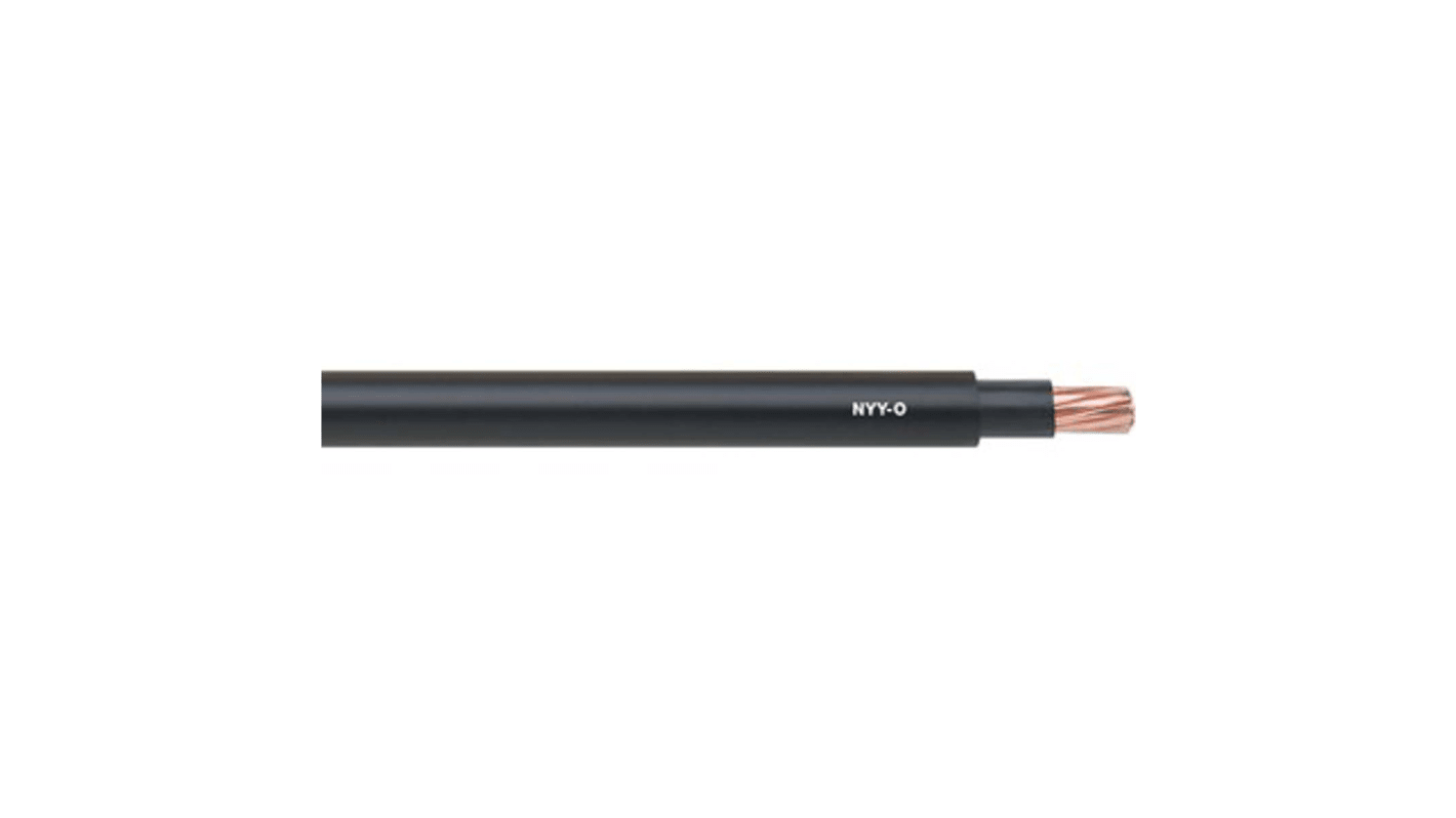 LappNYY-J 3 Core, 1.5 mm², Black PVC Sheath, 50m, 19 A, 1 kV, 600 V