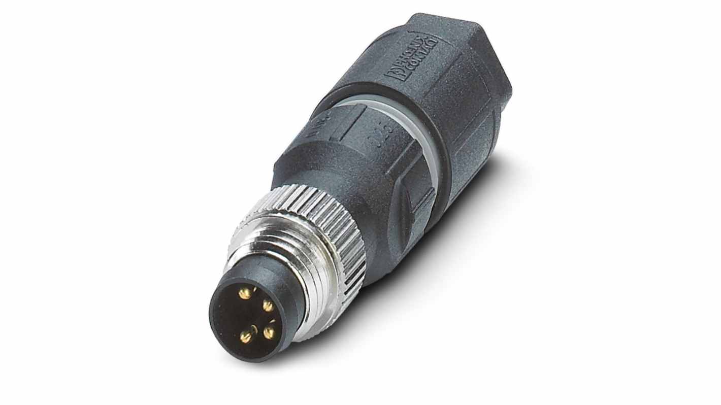 Phoenix Contact Circular Connector, 4 Contacts, M8 Connector, Plug, Male, IP65, IP67, SACC Series