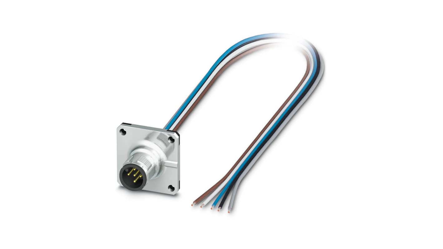 Phoenix Contact Male 5 way M12 to Sensor Actuator Cable, 500mm