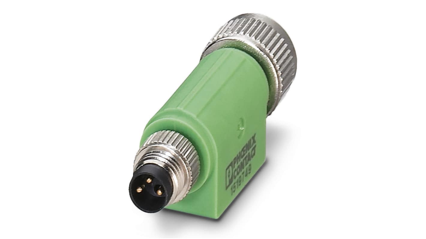 Phoenix Contact 3 Pole M8 Plug to 3 Pole M12 Socket Adapter