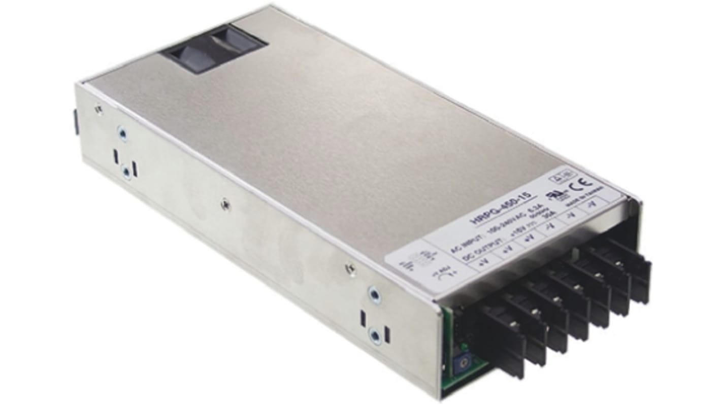 MEAN WELL Switching Power Supply, HRPG-450-48RS, 48V dc, 9.5A, 456W, 1 Output, 120 → 370 V dc, 85 → 264 V
