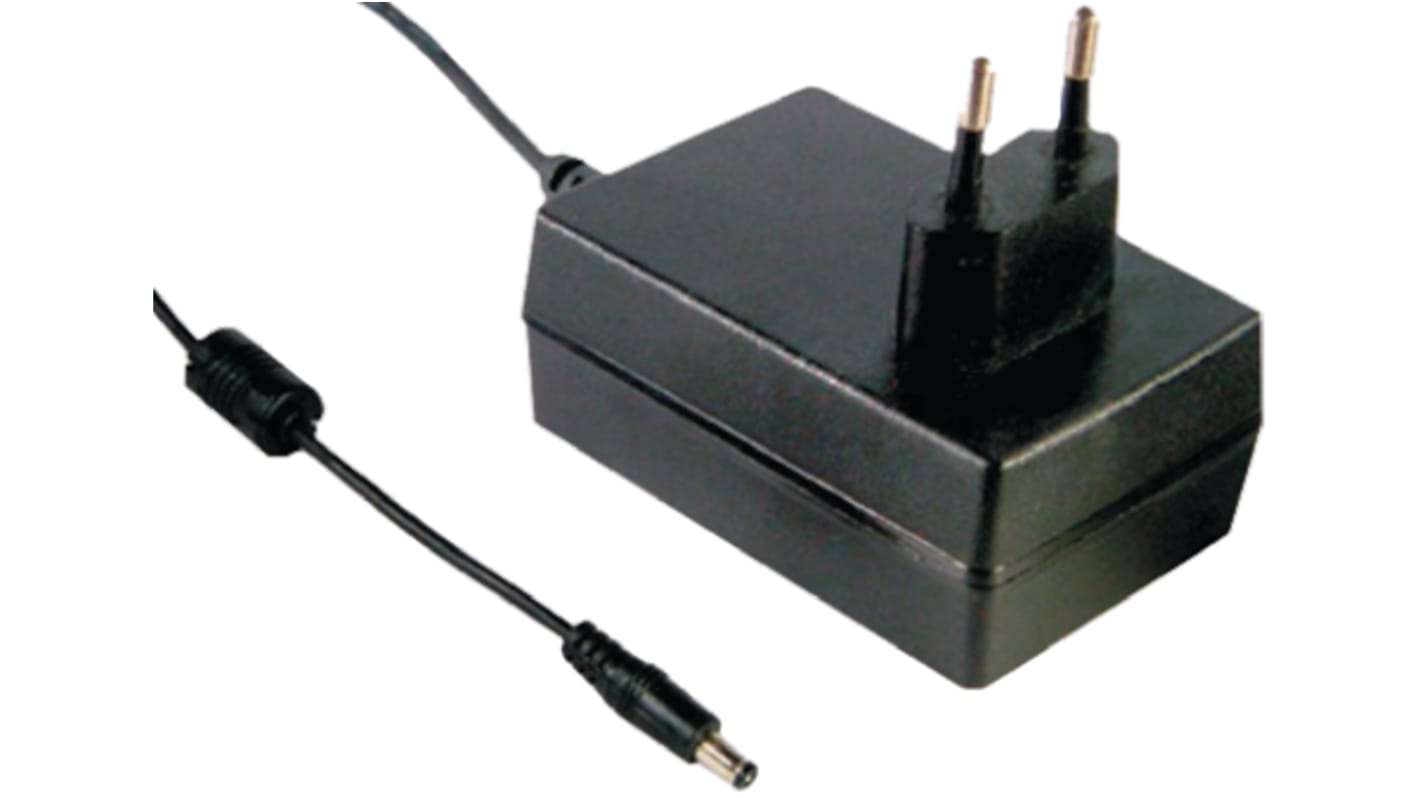 MEAN WELL 20W Plug-In AC/DC Adapter 5V dc Output, 4A Output