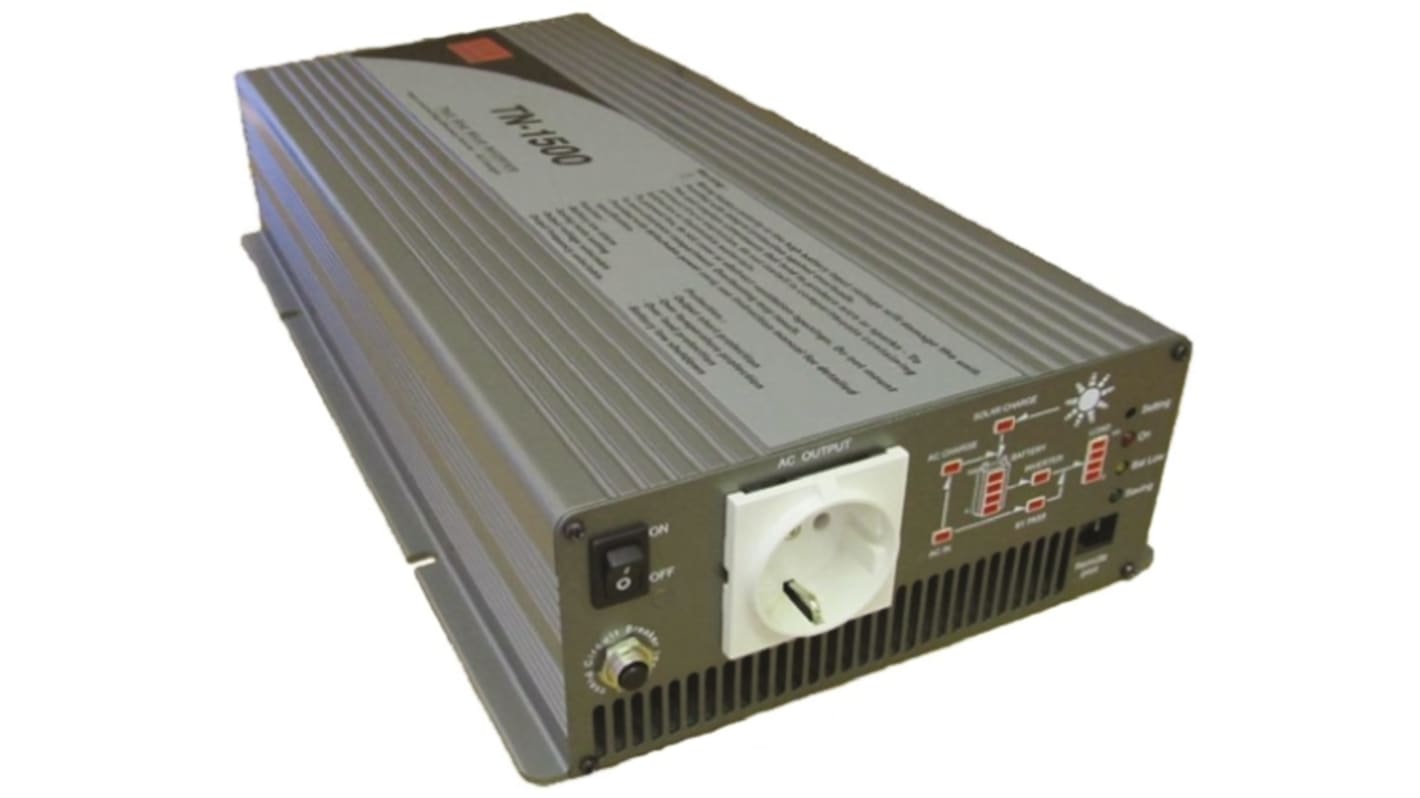 MEAN WELL Pure Sine Wave 1500W Power Inverter, 42 → 60V dc Input, 230V ac Output