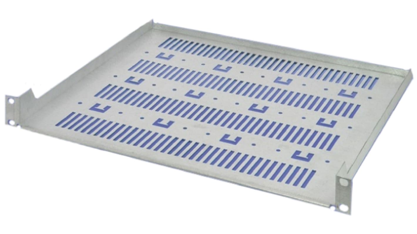 nVent SCHROFF 2U Auslegerboden, Stahl Grau Belüftet, 447mm x 238mm