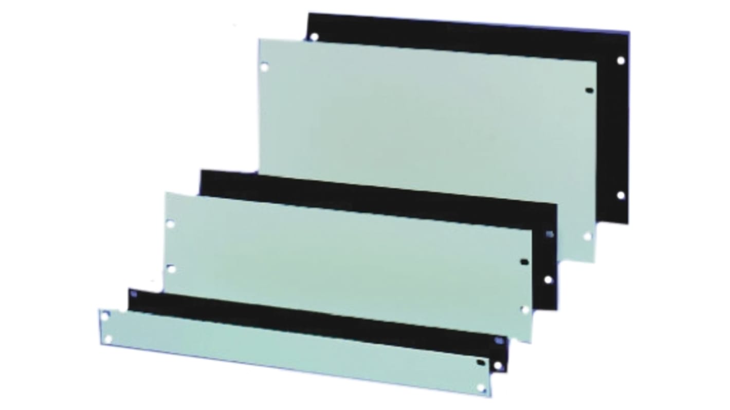 nVent SCHROFF Grey Aluminium Front Panel, 7U, 483 x 310.3mm