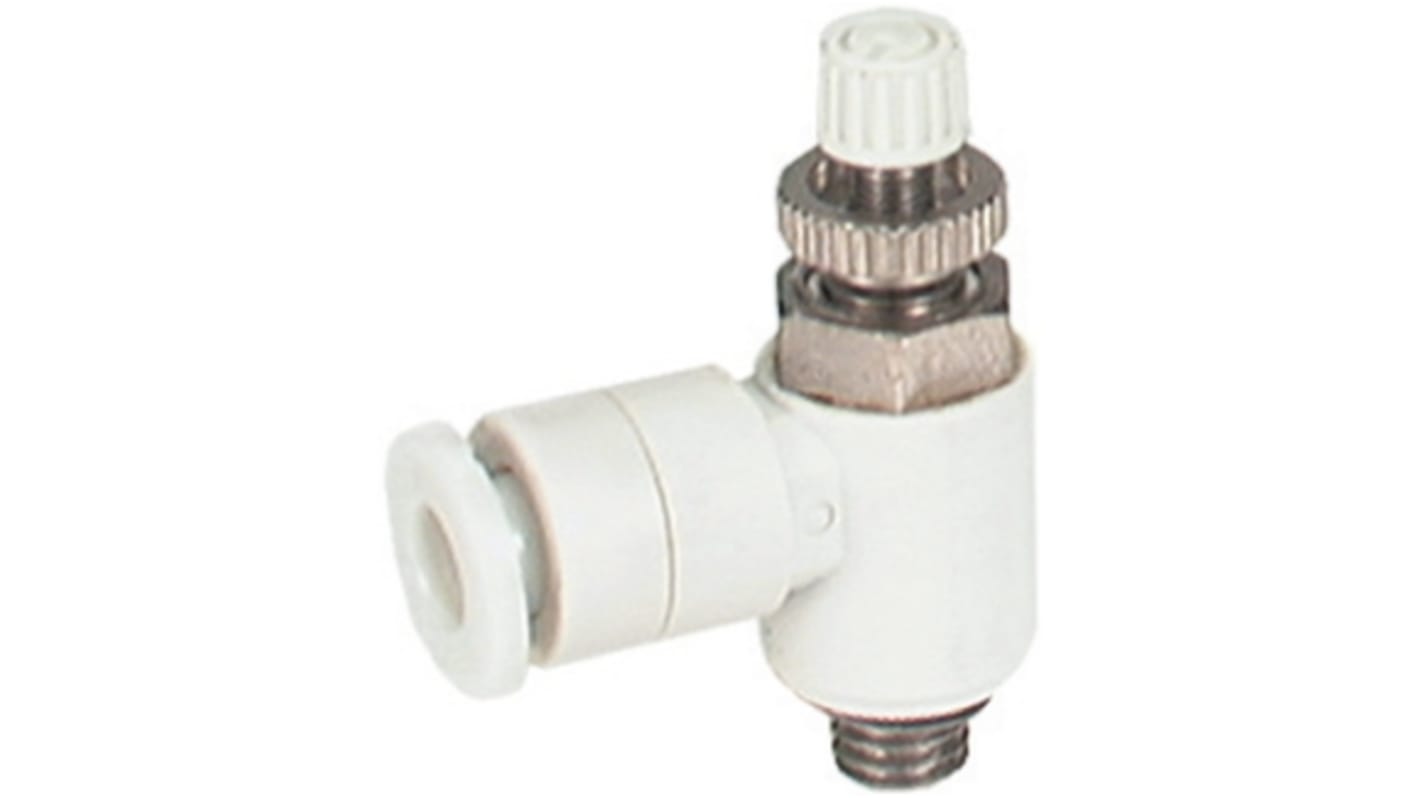 SMC AS Series Threaded Speed Controller, 6mm Tube Inlet Port x 6mm Tube Outlet Port