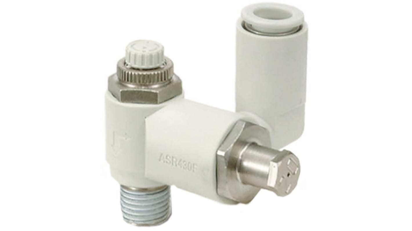 SMC ASR Non Return Valve R 1/2 Male Inlet, 12mm Tube Outlet, Maximum of 1MPa