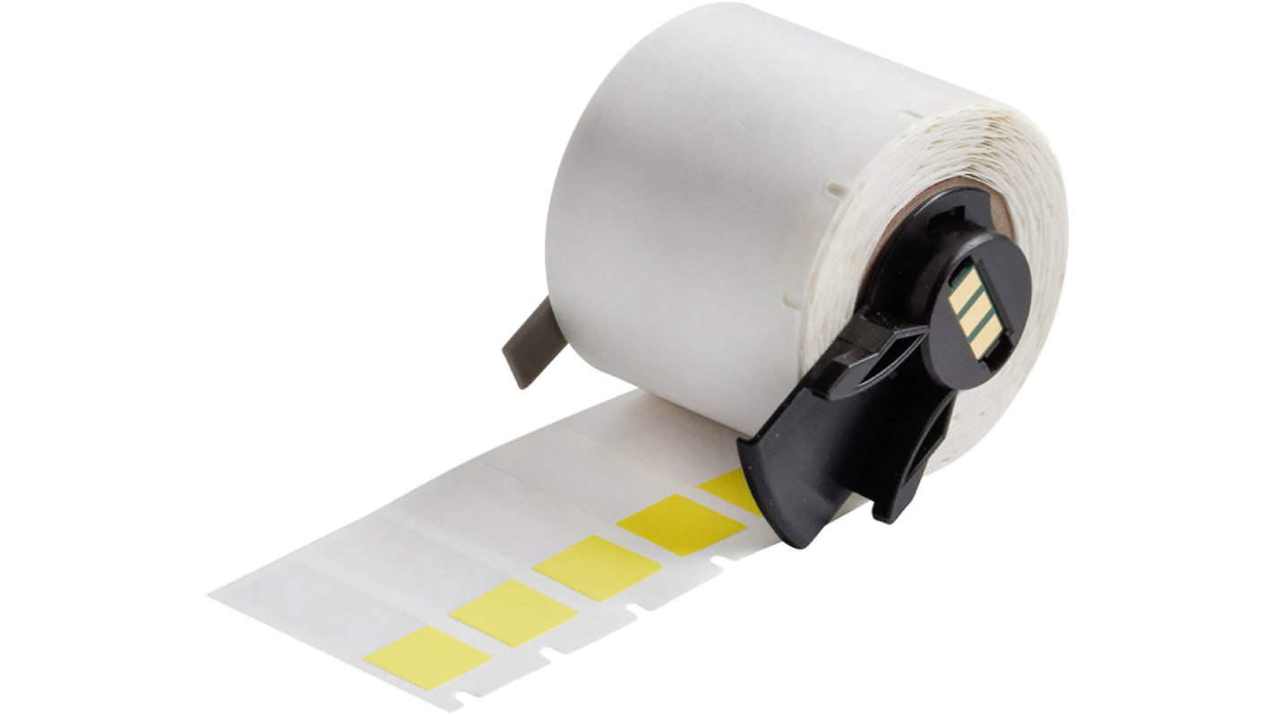 Brady B-427 Self-laminating Vinyl Transparent/Yellow Cable Labels, 38.1mm Width, 12.7mm Height