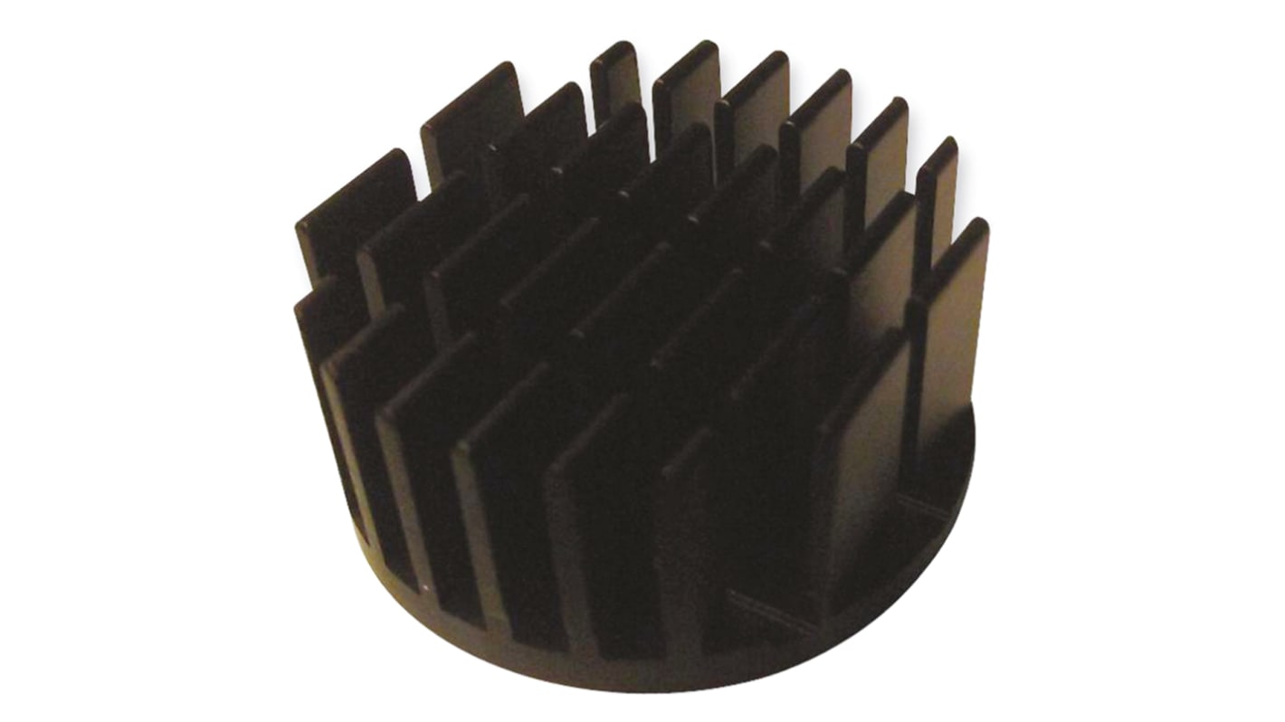 Fischer Elektronik Heatsink, Universal Round Alu, 9.78K/W, 54 (Dia.) x 20mm, Adhesive Foil, Conductive Foil