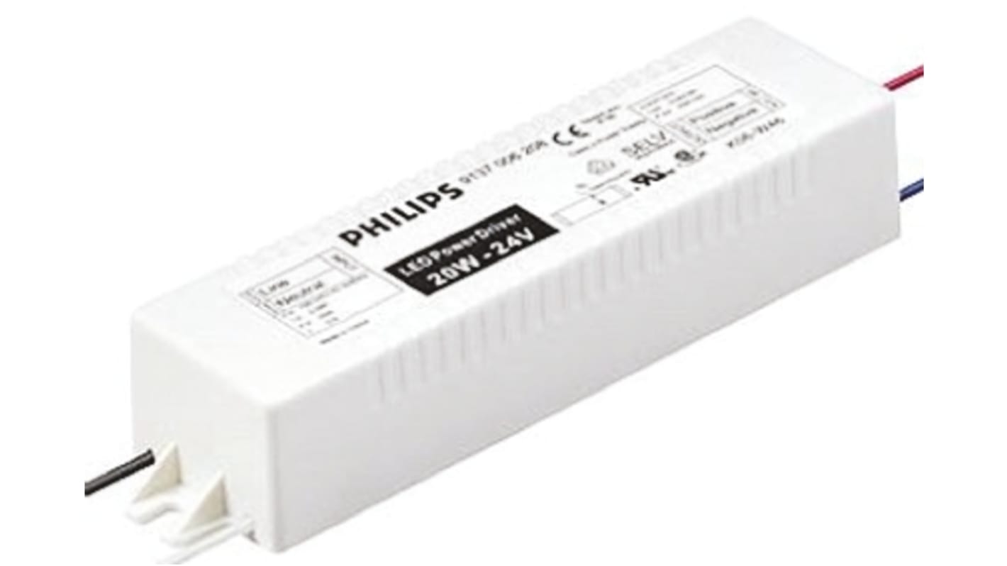 Driver LED tensión constante Philips Lighting, IN: 100 → 240 V ac, OUT: 23 → 25.6V, 850mA, 20W, IP66
