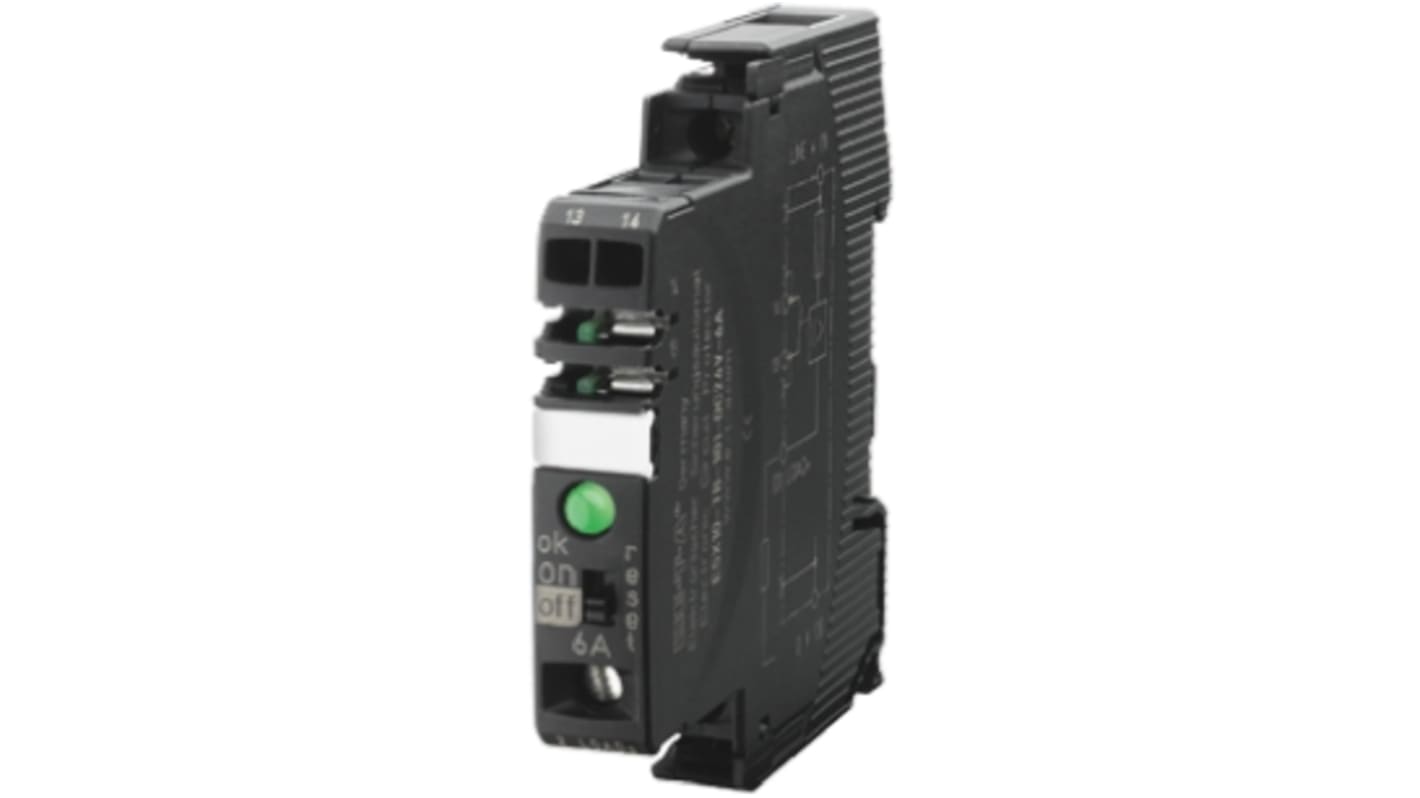 ETA ESX10 Electronic Circuit breaker 6A 24V ESX10-T, 1 channels , Plug-In Mounting