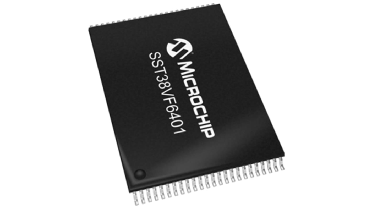 Microchip 64Mbit Parallel Flash Memory 48-Pin TSOP, SST38VF6401-90-5C-EKE