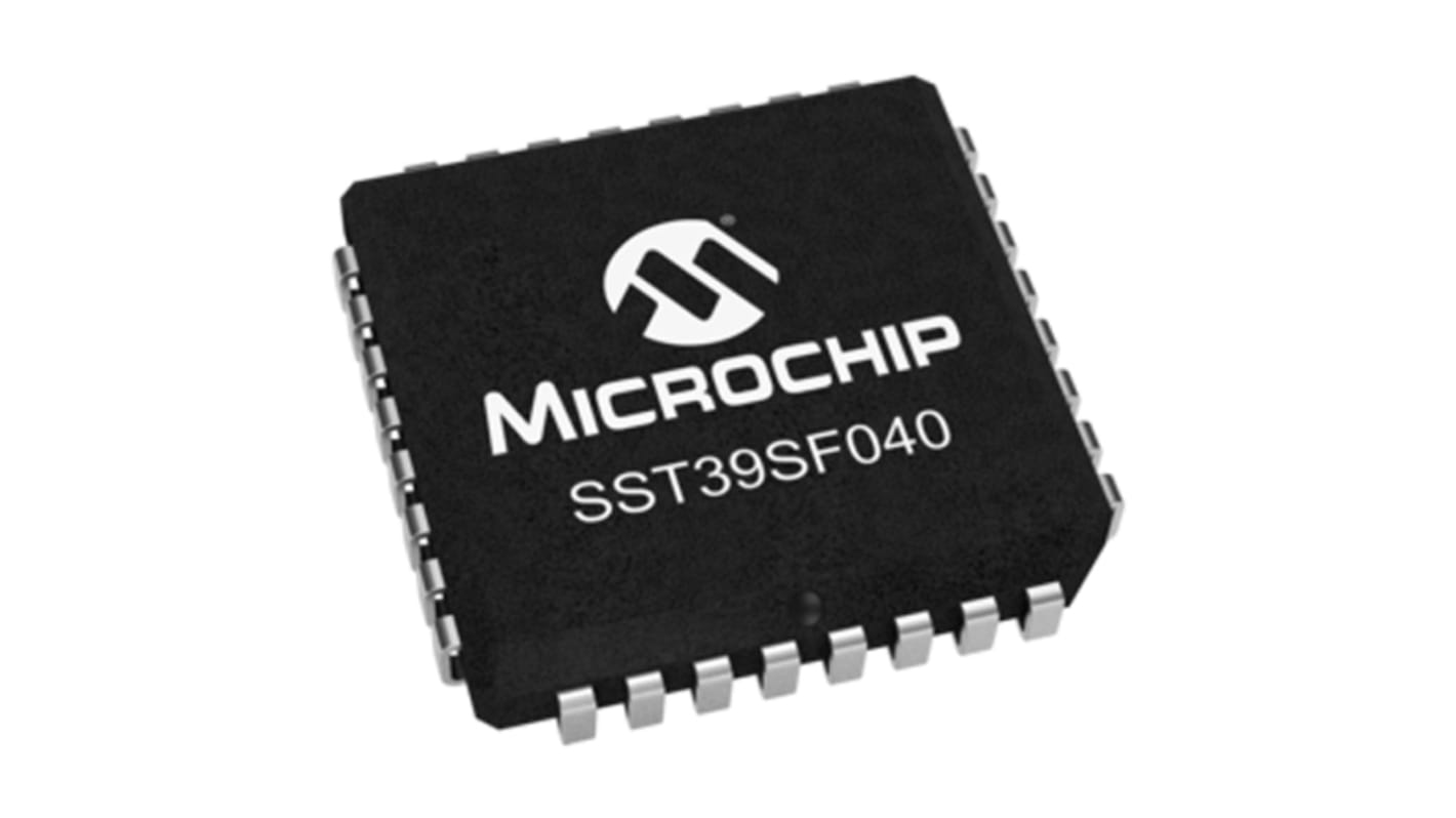 Microchip 4Mbit Parallel Flash Memory 32-Pin PLCC, SST39SF040-70-4C-NHE