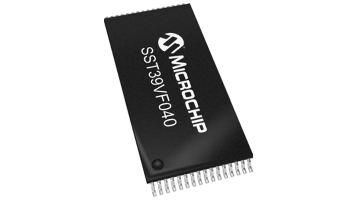 Microchip SST39 Flash-Speicher 4MBit, 512K x 8 bit, Parallel, 70ns, TSOP, 32-Pin, 2,7 V bis 3,6 V