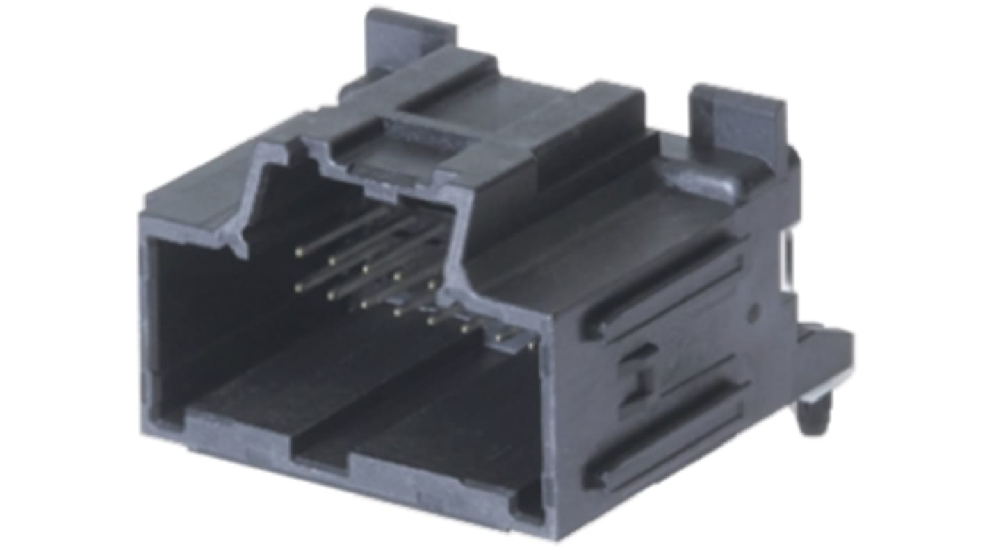 Connettore automotive Molex, Maschio, 10A, 16 vie, 2 file, Montaggio con foro passante
